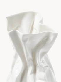 Jarrón de porcelana de diseño Adelaide, Al 14 cm, Porcelana, Blanco crema, An 10 x Al 14 cm