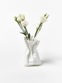 Vase design en porcelaine Adelaide, haut. 14 cm, Grès cérame, Blanc crème, larg. 10 x haut. 14 cm