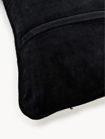 Ręcznie haftowana poduszka Soothe, Czarny, czerwony, biały, S 45 x D 45 cm