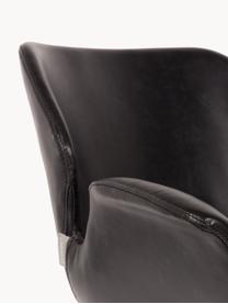 Otočná stolička k pracovnému stolu z umelej kože Nikki, Čierna, Š 77 x H 78 cm