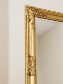 Nástenné zrkadlo so dreveným rámom Miro, Odtiene zlatej, Š 62 x V 82 cm