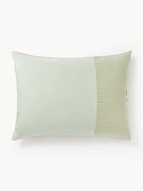 Funda de almohada de algodón Harvey, Tonos verdes, An 45 x L 110 cm