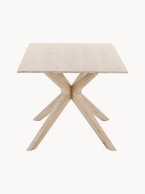 Jídelní stůl z dubového dřeva Armande, 180 x 90 cm, Dubové dřevo, voskované, natřené bílou barvou, Dub, Š 180 cm, H 90 cm