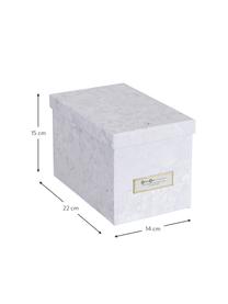 Caja Kristina, 2 uds., Caja: cartón laminado macizo (1, Blanco, veteado, An 14 x Al 15 cm