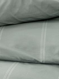 Dekbedovertrek Remade, 52% gerecycled polyester, 48% gerecycled katoen, Jadegroen, wit, 240 x 220 cm