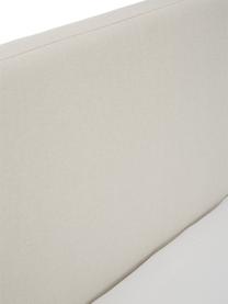 Letto imbottito in tessuto beige Celeste, Rivestimento: poliestere (tessuto strut, Piedini: legno di albero della gom, Tessuto bianco crema, 160 x 200 cm