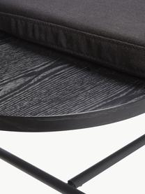Banc Norm, Tissu noir, noir, larg. 180 x haut. 45 cm