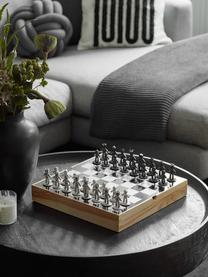 Jeu d'échecs Buddy, 33 élém., Noir, argenté, bois clair, larg. 33 x haut. 4 cm