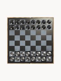 Hra šachy Buddy, 33 dielov, Čierna, odtiene striebornej, jaseňové drevo, Š 33 x V 4 cm