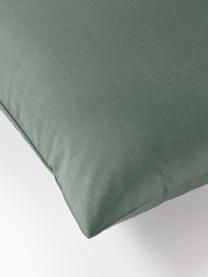 Taie d'oreiller en percale de coton Elsie, Vert foncé, larg. 50 x long. 70 cm