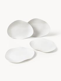 Vajilla de porcelana de forma orgánica Joana, 4 comensales (12 pzas.), Porcelana, Blanco, Set de diferentes tamaños