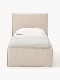 Eenpersoonsbed Dream, Bekleding: polyester (gestructureerd, Geweven stof beige, B 90 x L 200 cm