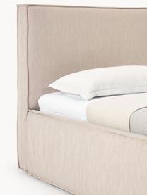 Einzelbett Dream, Bezug: Polyester (Strukturstoff), Korpus: Massives Kiefernholz, Pla, Webstoff Beige, B 90 x L 200 cm