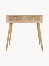 Konzolový stolek Cayetana, Světlé dřevo, zlatá, Š 80 cm, V 79 cm