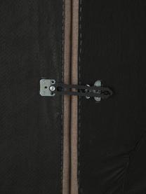 Modulaire bank Lennon (4-zits) met kruk, Bekleding: 100% polyester, Frame: massief grenenhout FSC-ge, Poten: kunststof, Geweven stof taupe, B 327 x H 207 cm