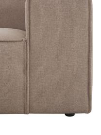 Modulares Sofa Lennon (4-Sitzer) mit Hocker, Bezug: 100 % Polyester Der strap, Gestell: Massives Kiefernholz FSC-, Füße: Kunststoff, Webstoff Taupe, B 327 x T 207 cm