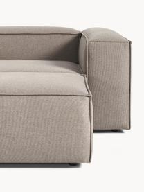 Modulares Sofa Lennon (4-Sitzer) mit Hocker, Bezug: 100 % Polyester Der strap, Gestell: Massives Kiefernholz, Spe, Webstoff Taupe, B 327 x T 207 cm