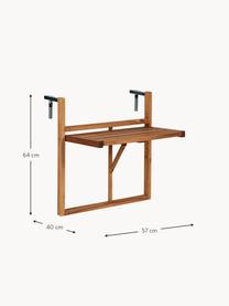 Mesa de balcón plegable de madera Lodge, Madera de acacia, aceitada, Acacia, An 57 x Al 64 cm