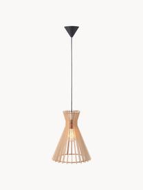 Boho hanglamp Groa van hout, Lampenkap: hout, Beige, lichtbruin, Ø 34 x H 41 cm