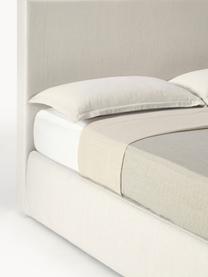 Lit à sommier tapissier Eliza, Tissu blanc crème, larg. 140 x long. 200 cm, indice de fermeté 2