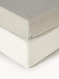 Lit à sommier tapissier Eliza, Tissu blanc crème, larg. 140 x long. 200 cm, indice de fermeté 2