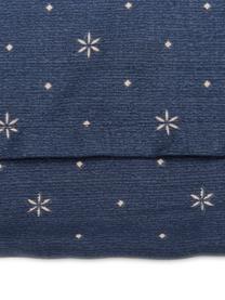 Taie d'oreiller 65x65 réversible en satin de coton Filou, Bleu foncé, multicolore