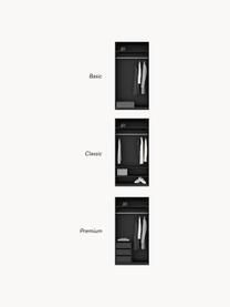Armoire modulaire à portes battantes Simone, larg. 100 cm, plusieurs variantes, Aspect bois de noyer, noir, Basic Interior, larg. 100 x haut. 200 cm