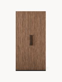 Modulárna šatníková skriňa s otočnými dverami Simone, šírka 100 cm, niekoľko variantov, Vzhľad orechového dreva, čierna, Basic, Š 100 x V 200 cm
