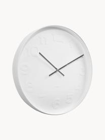 Horloge murale Mr. White, Blanc, argenté, Ø 38 cm