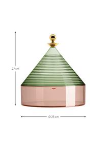 Pojemnik do przechowywania Trullo, Zielony, blady różowy, Ø 25 x W 27 cm