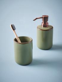 Set 2 accessori da bagno Sloane, Poliresina, Verde, color bronzo, Set in varie misure