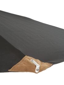 Runder Sonnenschirm Capri in Schwarz, Ø 300 cm, Weiß gewaschen, Schwarz, Ø 300 x H 265 cm