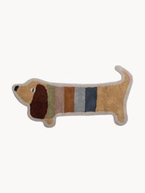 Hochflor-Kinderteppich Charlie in Hund-Form, 100 % Baumwolle, Bunt, B 50 x L 100 cm