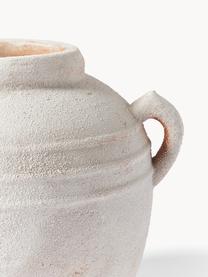 Vaso da terra con finitura sabbia Leana, Terracotta, Bianco crema, Ø 33 x Alt. 31 cm