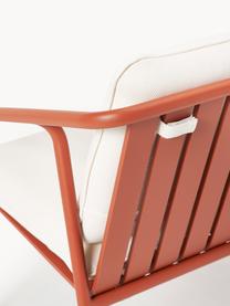 Chaise de jardin à accoudoirs Caio, Blanc cassé, terracotta, larg. 69 x prof. 60 cm