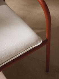 Tuin armstoel Caio, Bekleding: 100% polyester Met 20.000, Frame: aluminium, Gebroken wit, terracotta, B 69 x D 60 cm