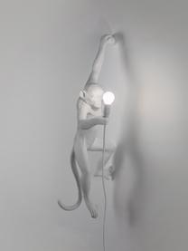 Dizajnová vonkajšia nástenná lampa Monkey, Biela, Š 37 x V 77 cm