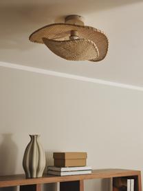 Plafondlamp Senja van rotan, Lampenkap: rotan, Beige, B 50 x H 23 cm