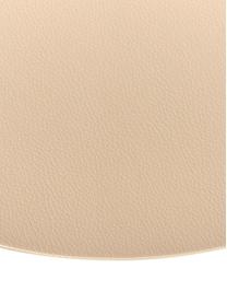 Sets de table ronds en cuir synthétique Pik, 2 pièces, Cuir synthétique (PVC), Beige, Ø 38 cm
