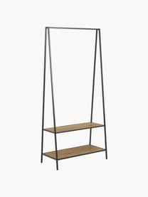 Metalen kapstok Seaford, Frame: gepoedercoat metaal, Beige in houtoptiek, zwart, B 77 x H 165 cm