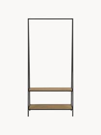 Metalen kapstok Seaford, Frame: gepoedercoat metaal, Beige in houtoptiek, zwart, B 77 x H 165 cm