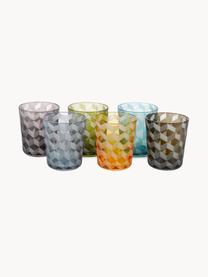 Komplet szklanek Blocks, 6 elem., Szkło, Wielobarwny, Ø 9 x W 10 cm, 250 ml