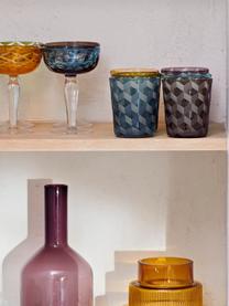 Súprava pohárov na vodu Blocks, 6 dielov, Sklo, Viacfarebná, Ø 9 x V 10 cm, 250 ml