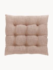 Cuscino sedia in cotone Sasha, Rivestimento: 100% cotone, Rosa, Larg. 40 x Lung. 40 cm