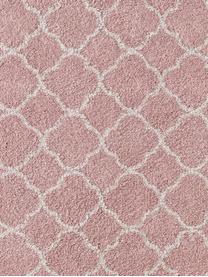 Hoogpolig vloerkleed Luna in roze/crèmekleur, Bovenzijde: 100% polypropyleen, Onderzijde: jute, Oudroze, crèmekleurig, B 80 x L 150 cm (maat XS)