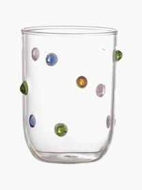 Mundgeblasenes Wasserglas Thalia, Glas, mundgeblasen, Transparent, Mehrfarbig, Ø 8 x H 11 cm, 400 ml