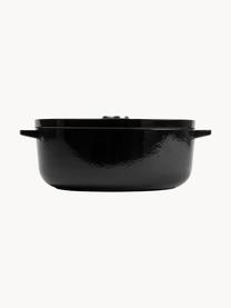 Ovale braadpan Doelle met antiaanbaklaag, Gietijzer met keramische antiaanbaklaag, Zwart, L 40 cm, B 29 cm, H 16 cm