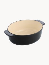 Ovale braadpan Doelle met antiaanbaklaag, Gietijzer met keramische antiaanbaklaag, Zwart, L 40 cm, B 29 cm, H 16 cm