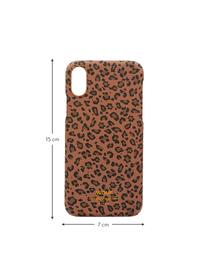 Funda para iPhone X Savanna, Silicona, Marrón, negro, An 7 x Al 15 cm