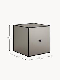 Modulo a parete in legno e metallo Frame, Greige, nero, Larg. 35 x Alt. 35 cm